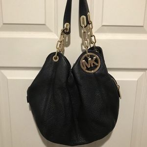 Black Pebble Leather Michael Kors Bag